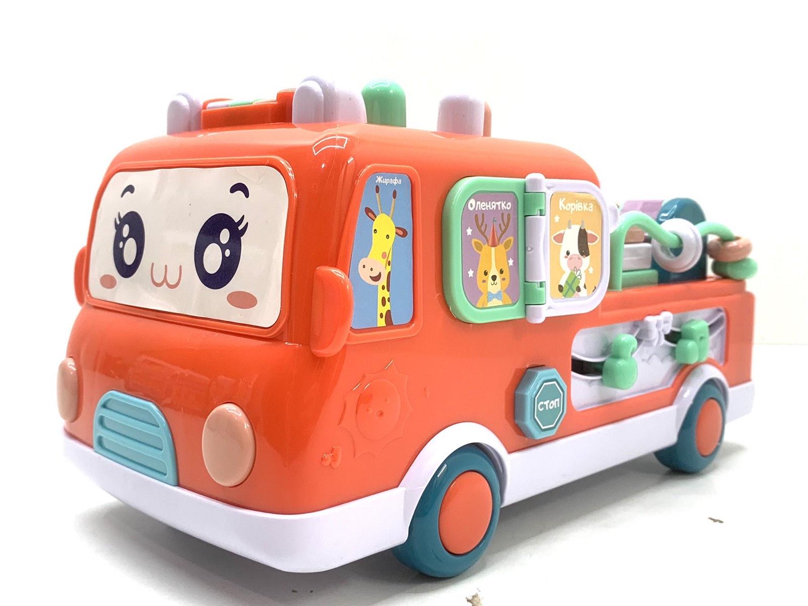 Автобус интерактивний TK Group сказки/песни/стихи/сортер/мини-игры украинское озвучивание Красный (TK-32602) - фото 1
