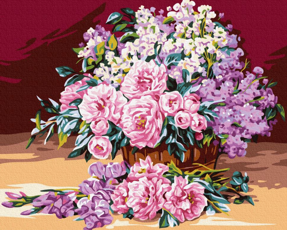 Картина по номерам Brushme Нежный розовый букет (GX24105) Картина по номерам Brushme Нежный розовый букет (GX24105)