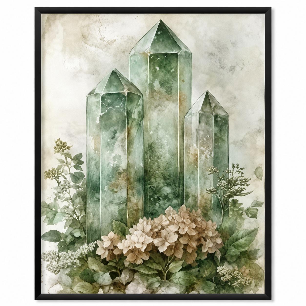 Постер Vintage Botanical Library Зелений кристали 30×40 см Зелений (PT-VB-001103)