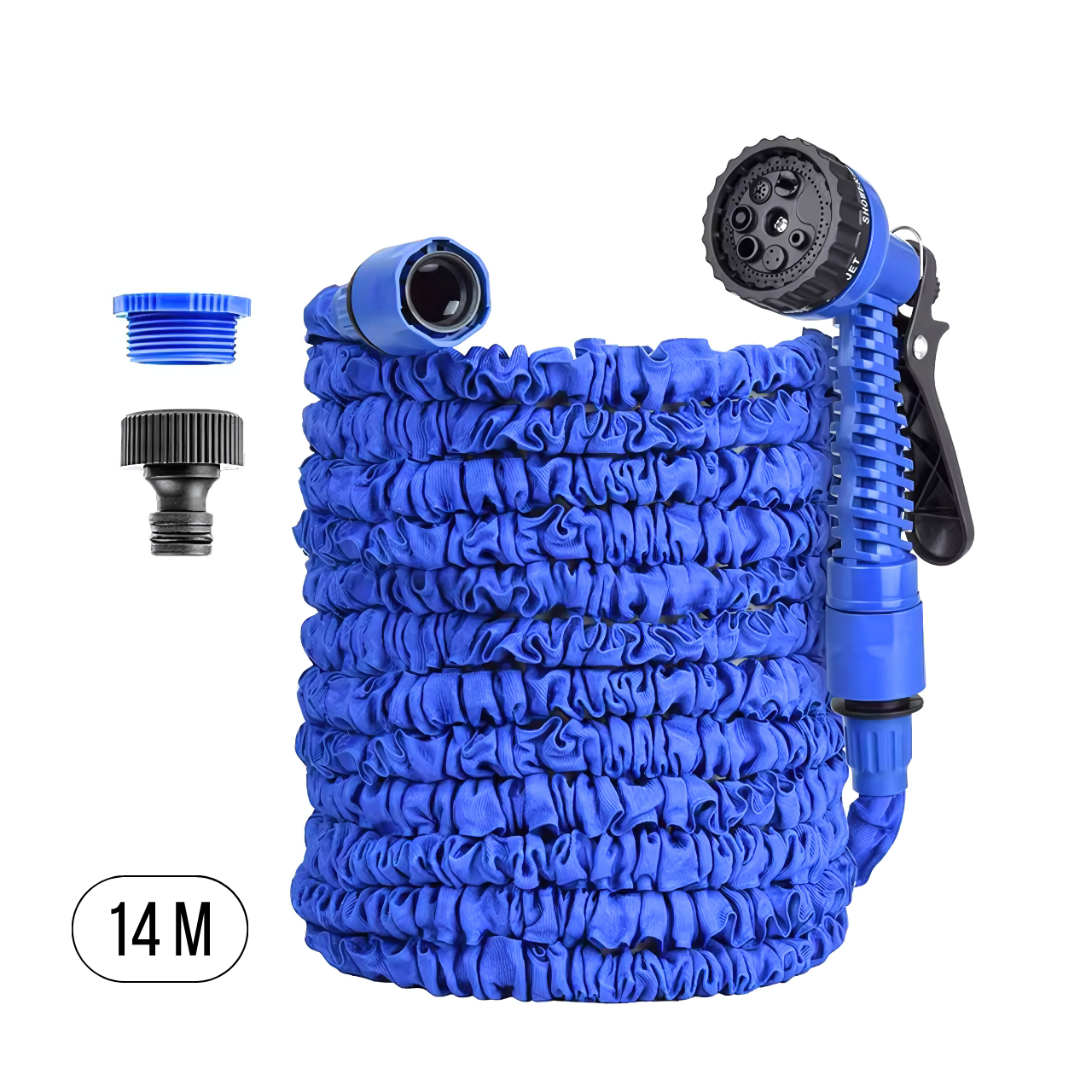 Шланг поливальний з пістолетом садовий що розтягується 14 м Синій (1000305680) - фото 2 Шланг поливальний з пістолетом садовий що розтягується 14 м Синій (1000305680) - фото 2
