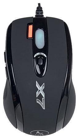 Компьютерная мышка A4Tech X-710BK Oscar mouse Optical USB 2000 dpi Gaming X7 настройка режима dpi Черный (2881180101)