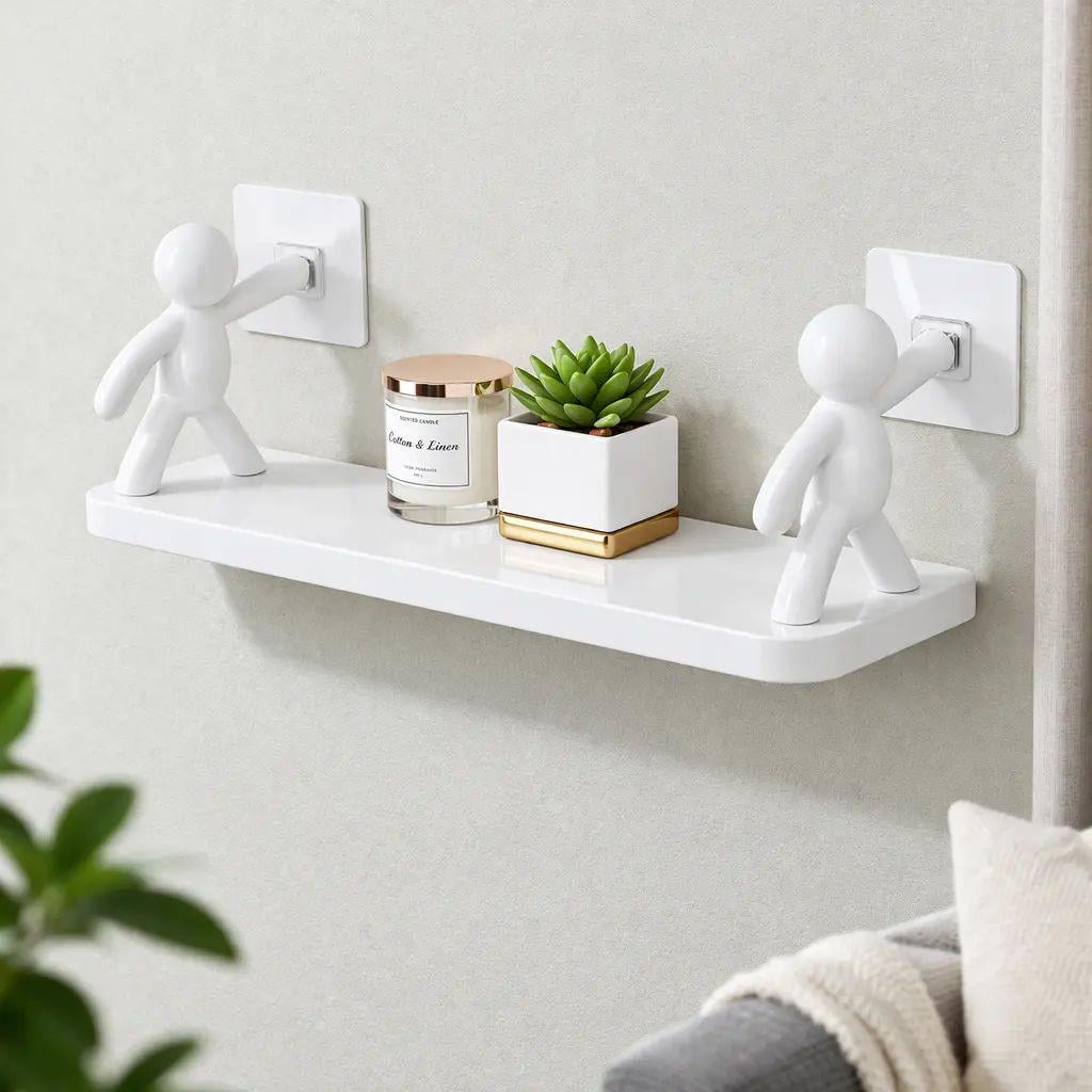 Полка для хранения настенная универсальная Мужчины 33х14,5х13,5см и Белый