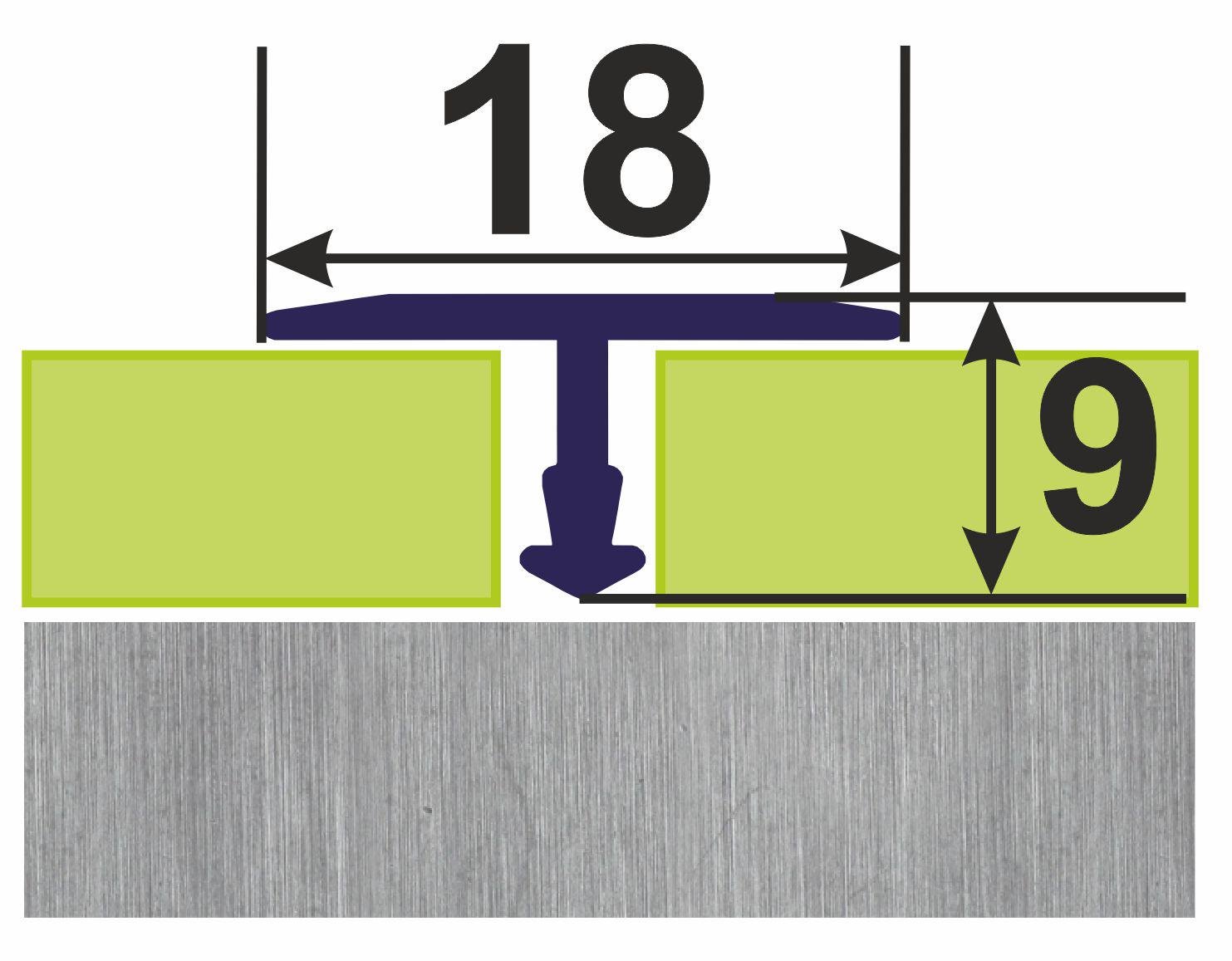 Т-профиль для плитки АТ 18 алюминиевый крашеный 2,7 м Черный (3АТ 18275) - фото 4 Т-профиль для плитки АТ 18 алюминиевый крашеный 2,7 м Черный (3АТ 18275) - фото 4