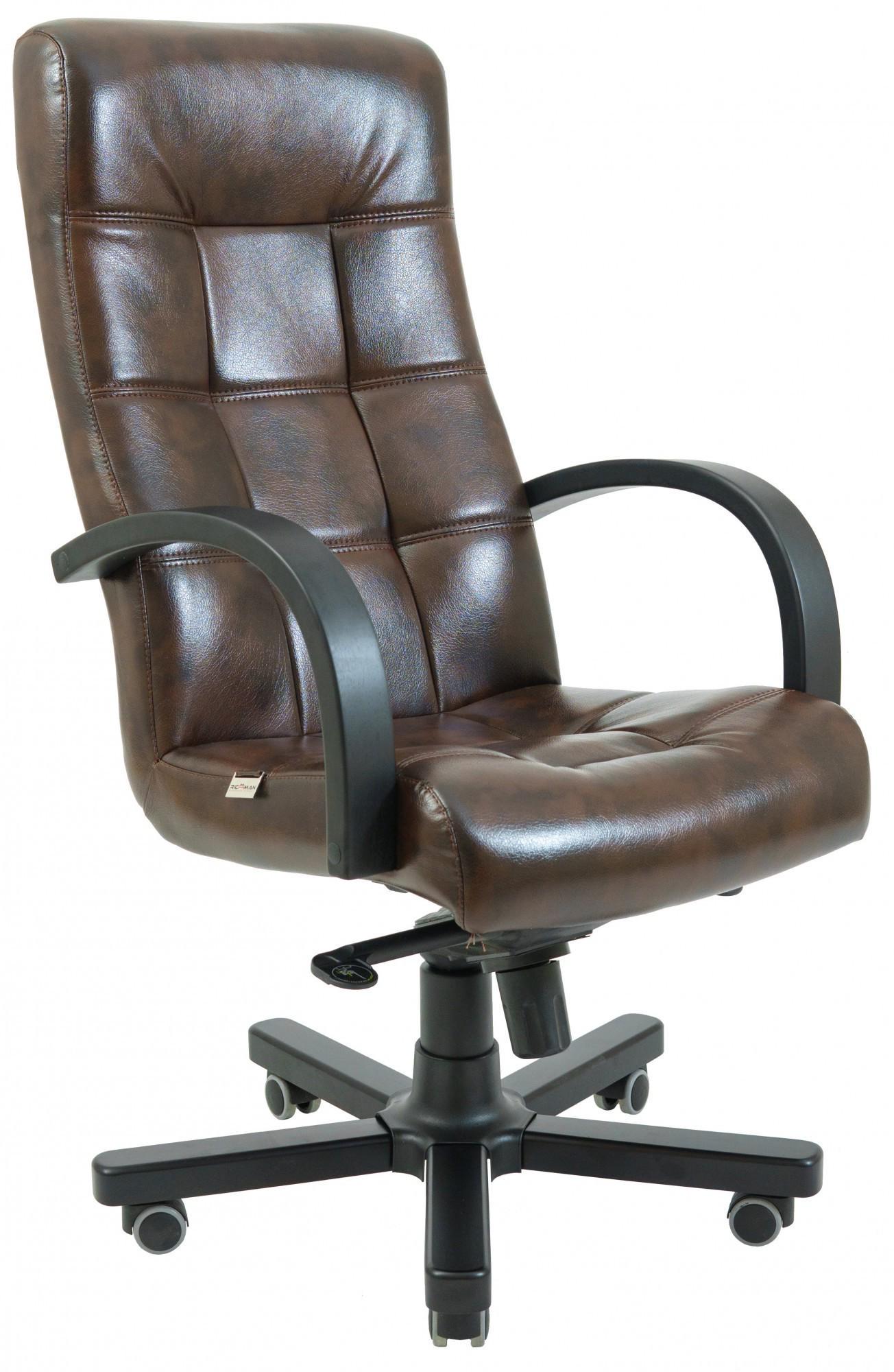 Кресло офисное компьютерное Вирджиния Титан Dark Brown Wood М2 AnyFix Коричневый