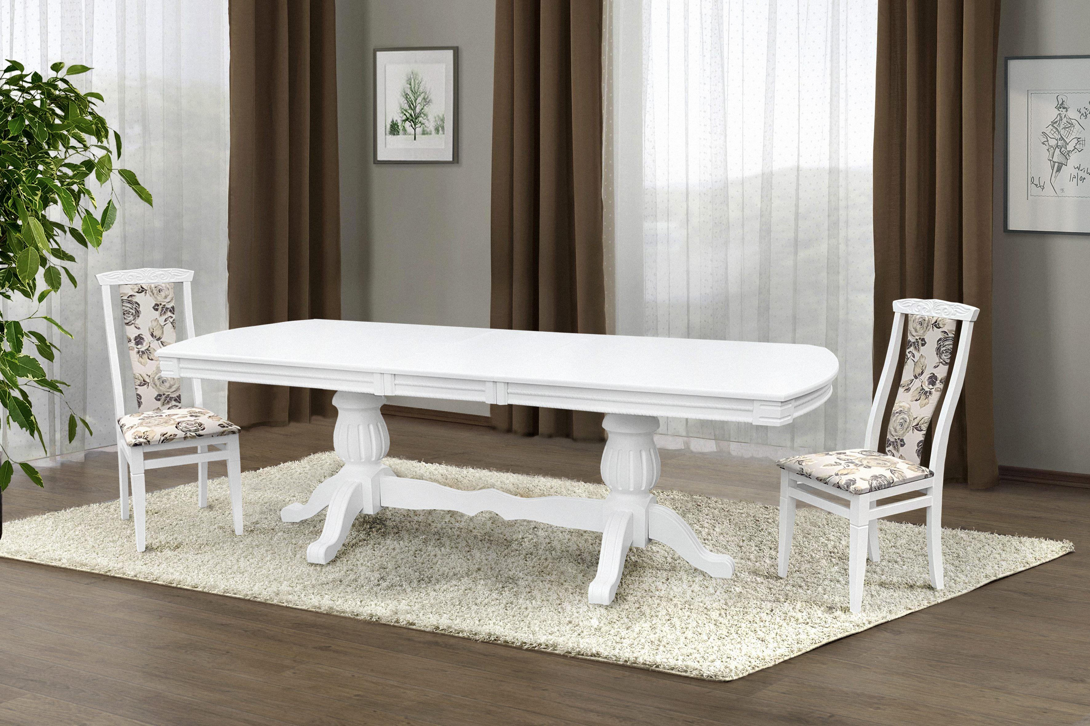 Обідній стіл-трансформер розкладний Comfort Line Цезар Білий (CSRW-241) - фото 3 Обідній стіл-трансформер розкладний Comfort Line Цезар Білий (CSRW-241) - фото 3