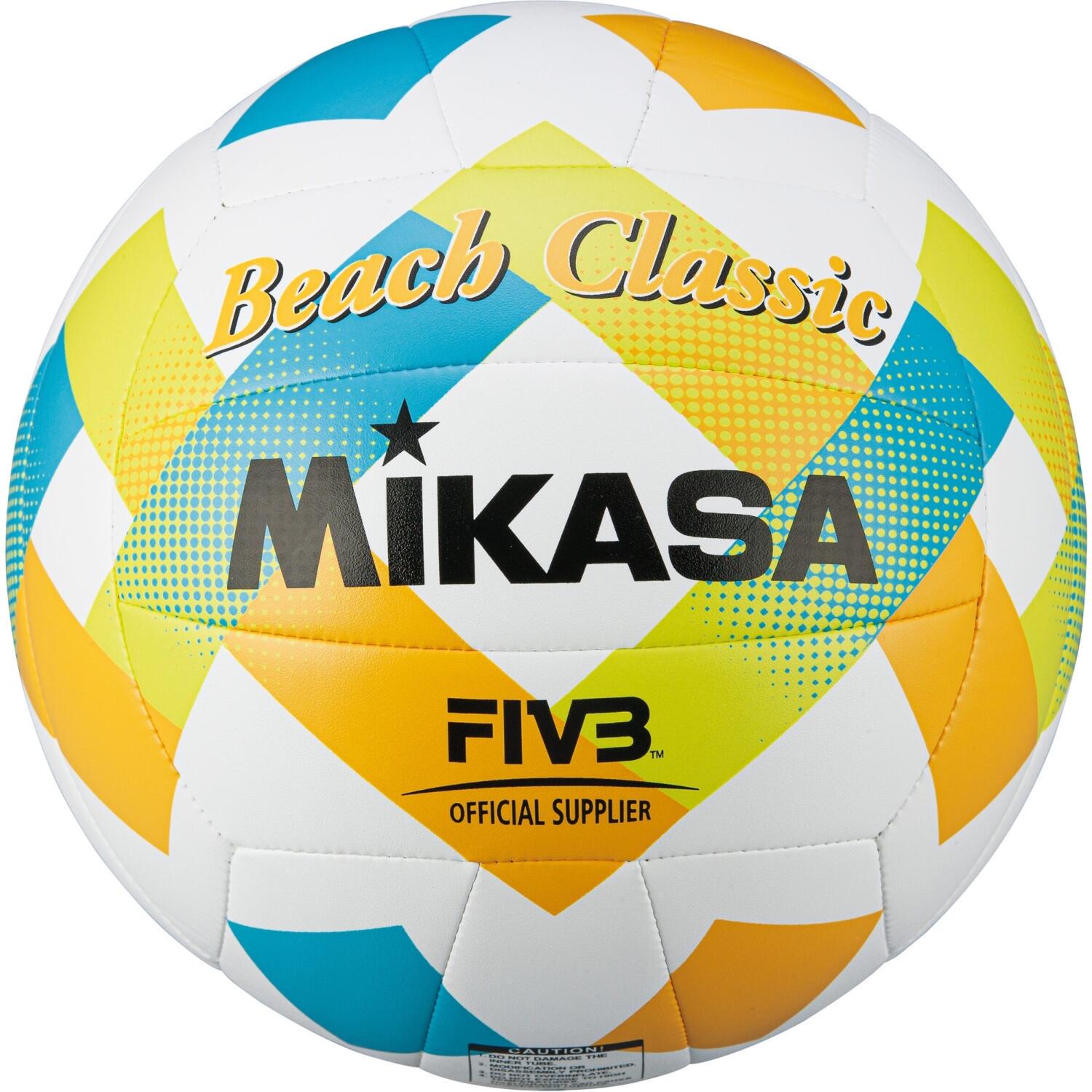 Мяч для пляжного волейбола Mikasa BEACH CLASSIC р. 5 Бело-желто-голубой (BV543C-VXA-LG)