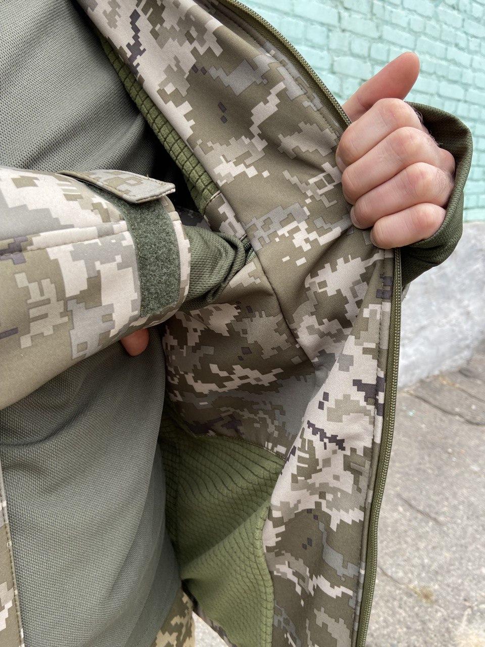 Куртка військова утеплена Tactic Soft Shell р. 44-46 Піксель (56123) - фото 4