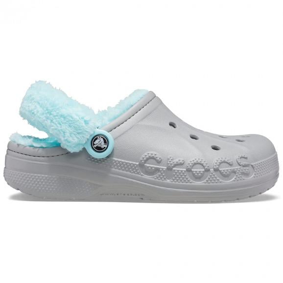 Сабо Crocs Baya Lined Fuzz-Strap Clog M7 р. 39/25,5 см Grey Ice Blue (20566522)