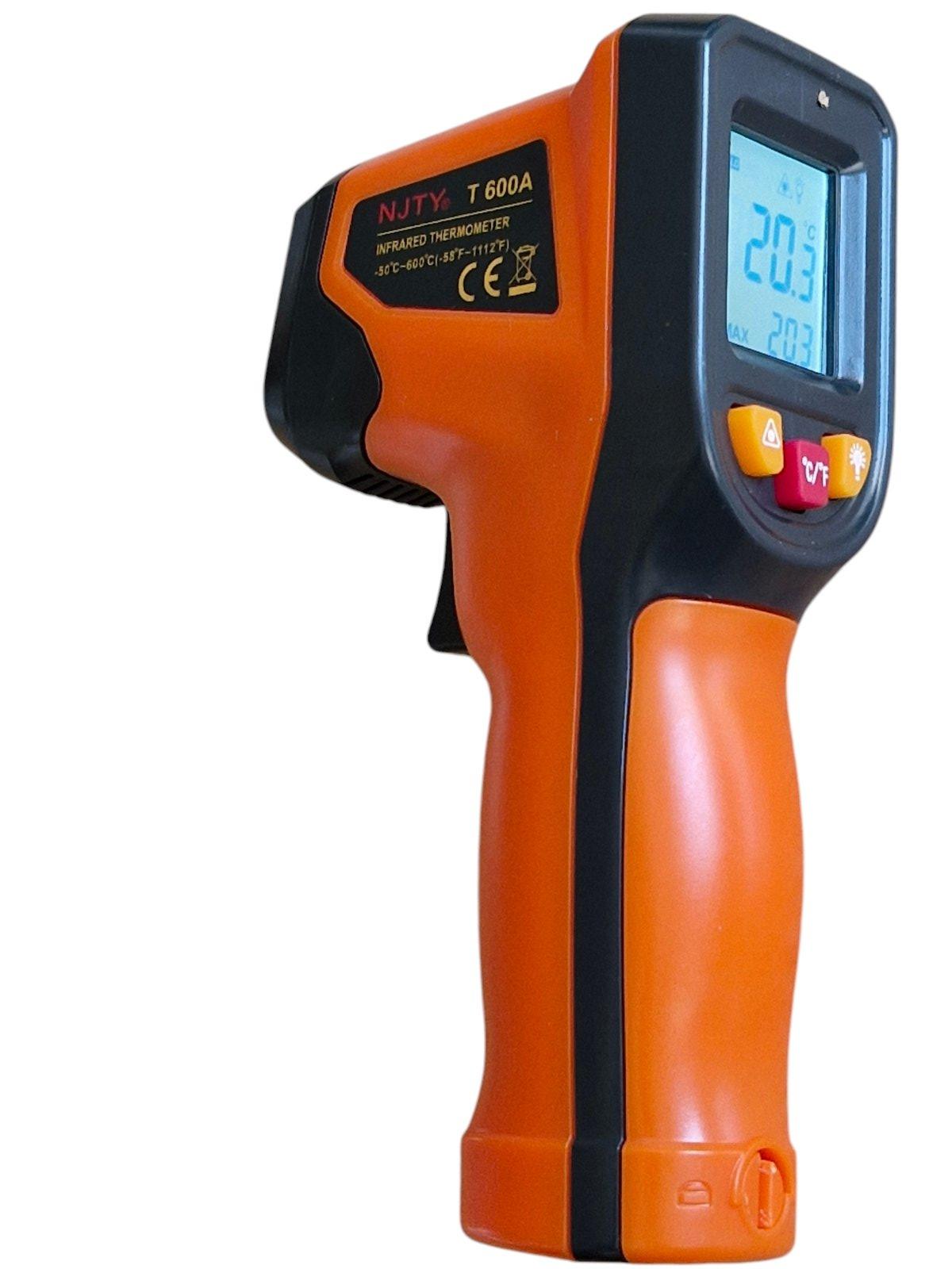 Термометр безконтактний цифровий NJTY від -50 до +600°C з лазерним покажчиком пошуком максимальної температури NJTY T600А 2 батареї (99047770) - фото 10 Термометр безконтактний цифровий NJTY від -50 до +600°C з лазерним покажчиком пошуком максимальної температури NJTY T600А 2 батареї (99047770) - фото 10