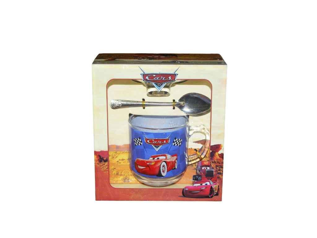 Чашка Тачки с крышкой и ложкой в подарочной коробке 250 мл (918225)