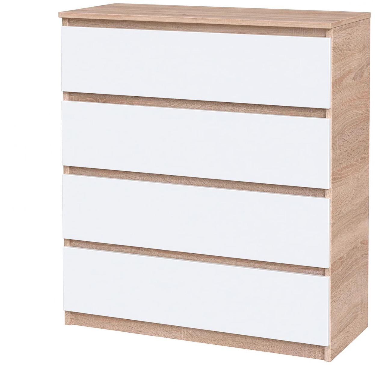 Комод сучасний Майстер Форм Брайт із шухлядами для спальні 900х376х950 мм Дуб сонома/Білий (201901) - фото 4 Комод сучасний Майстер Форм Брайт із шухлядами для спальні 900х376х950 мм Дуб сонома/Білий (201901) - фото 4