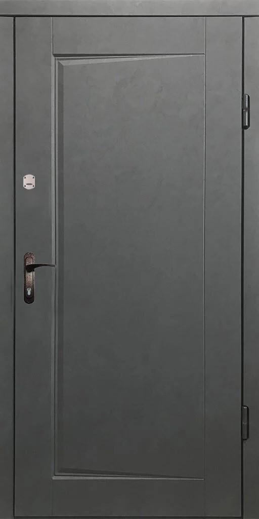 Двері вхідні праві MSM Вулкан 2 замки метал 1,2 мм МДФ Сірий