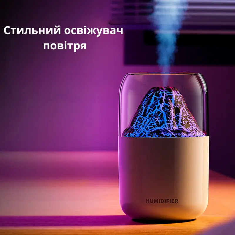 Увлажнитель воздуха ультразвуковой Humidifier настольный с увлажнением и подсветкой USB (01237) - фото 7