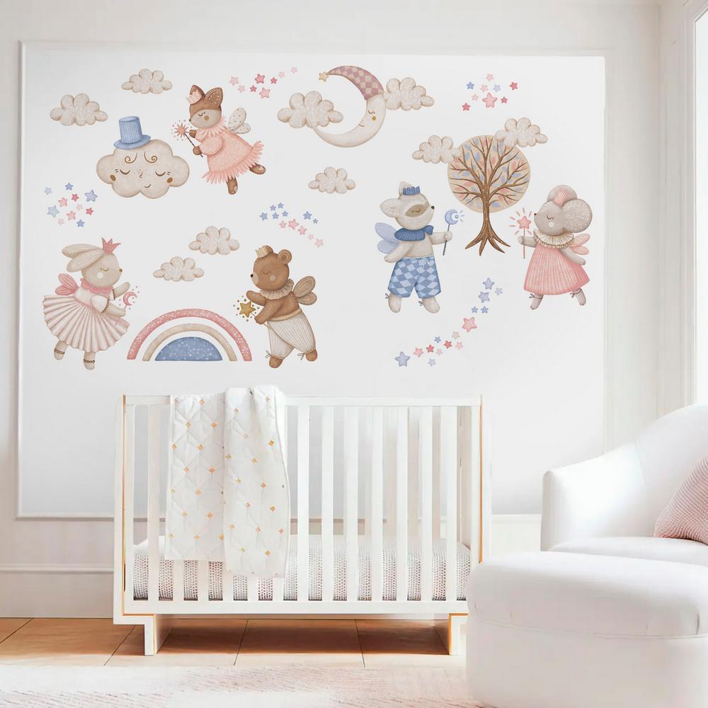 Наклейки на стіни дитячі LIPKO Казкові сни пастель XL (696XL)