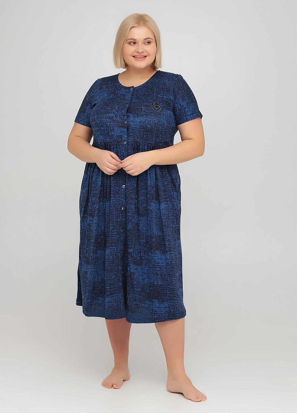 Халат женский Wild Love 4XL Синий (82557) Халат женский Wild Love 4XL Синий (82557)