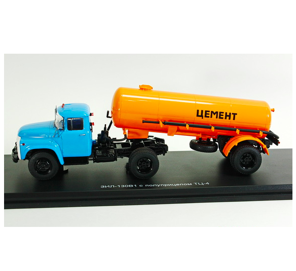 Колекційна модель SSM ЗІЛ-130В1 із напівпричепом ТЦ-4 Цемент масштаб 1:43