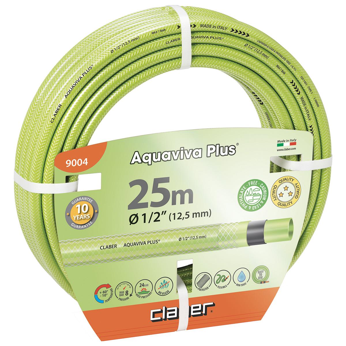 Шланг садовий для поливу Claber Aquaviva Plus 9004 25 м 1/2" 5 шарів