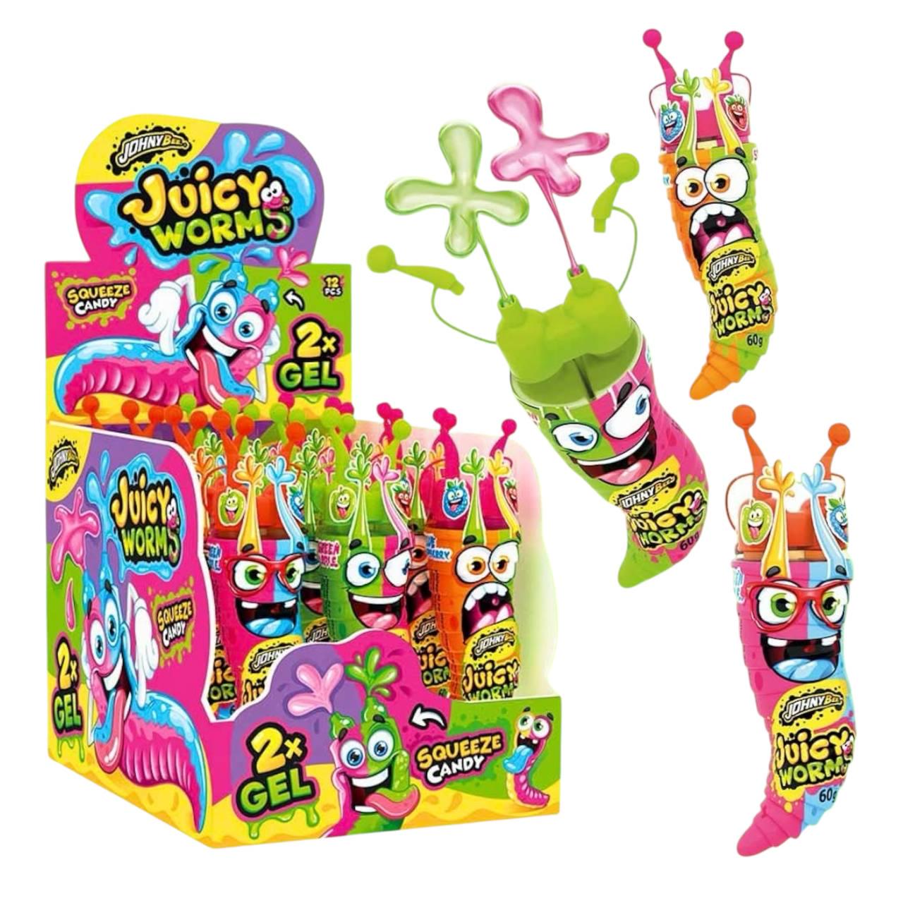 Конфета-гель Johny Bee Juicy Worms Червячки 12 шт. (00000006563) - фото 2 Конфета-гель Johny Bee Juicy Worms Червячки 12 шт. (00000006563) - фото 2