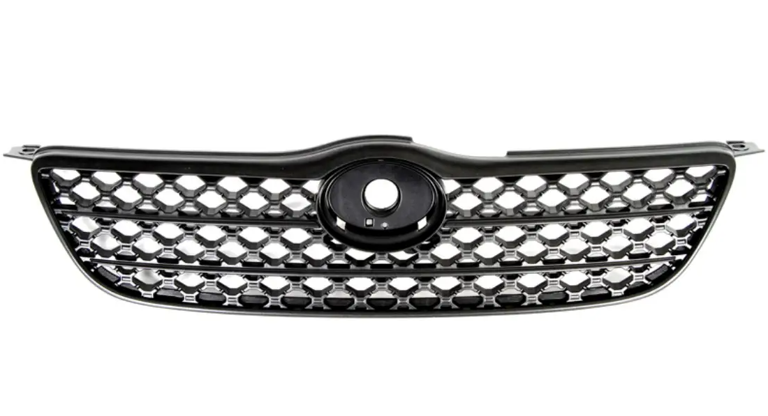 Решетка радиатора AVTM Toyota Corolla 2002-2004 SDN/Combi EUR без эмблемы Черный (187007990)