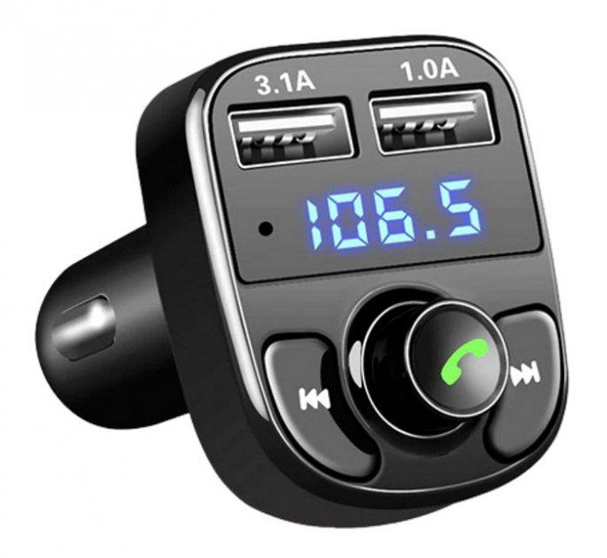 Модулятор FM трансмиттер автомобильный от прикуривателя 12в + bluetooth MP3 M9 - фото 3