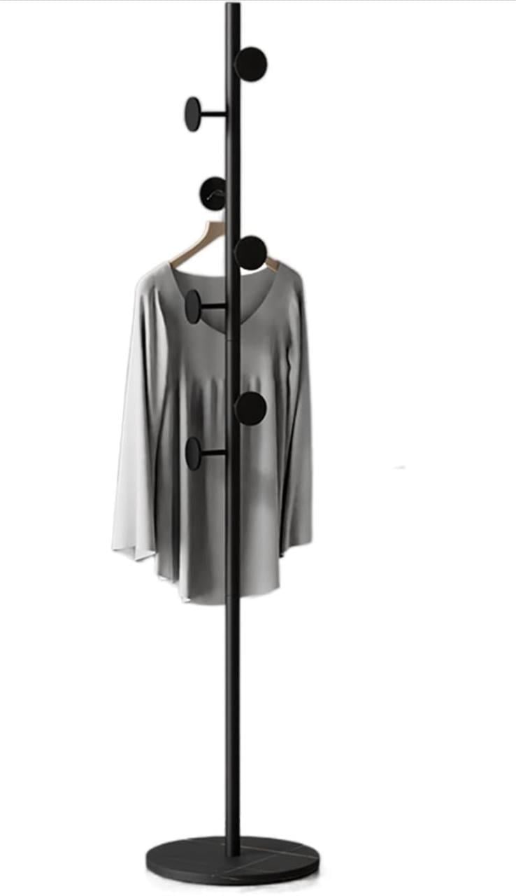 Вешалка напольная для одежды с корпусом из металла и керамики Черный