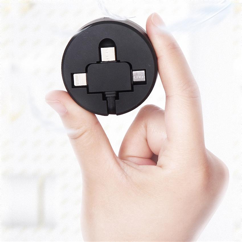 USB кабель 1 м 3в1 Lightning Micro USB Type-C SC2 - фото 2 USB кабель 1 м 3в1 Lightning Micro USB Type-C SC2 - фото 2