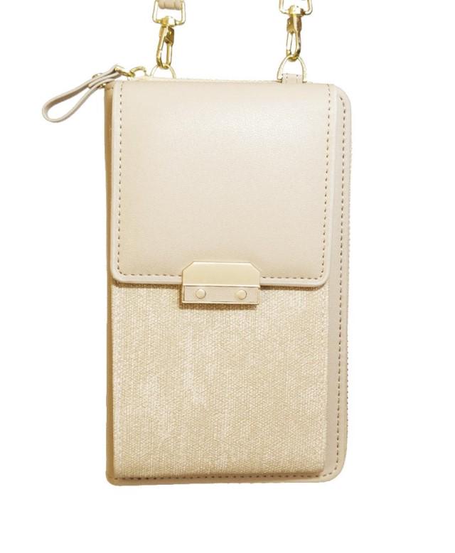 Жіноча сумка через плече зі штучної шкіри Бежевий