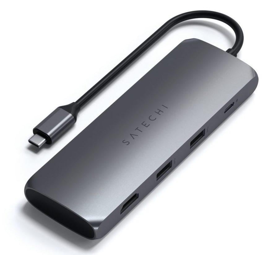Хаб-адаптер Satechi Aluminum Type-C Hybrid Multiport Adapter, Space Gray (ST-UCHSEM) (без SSD)