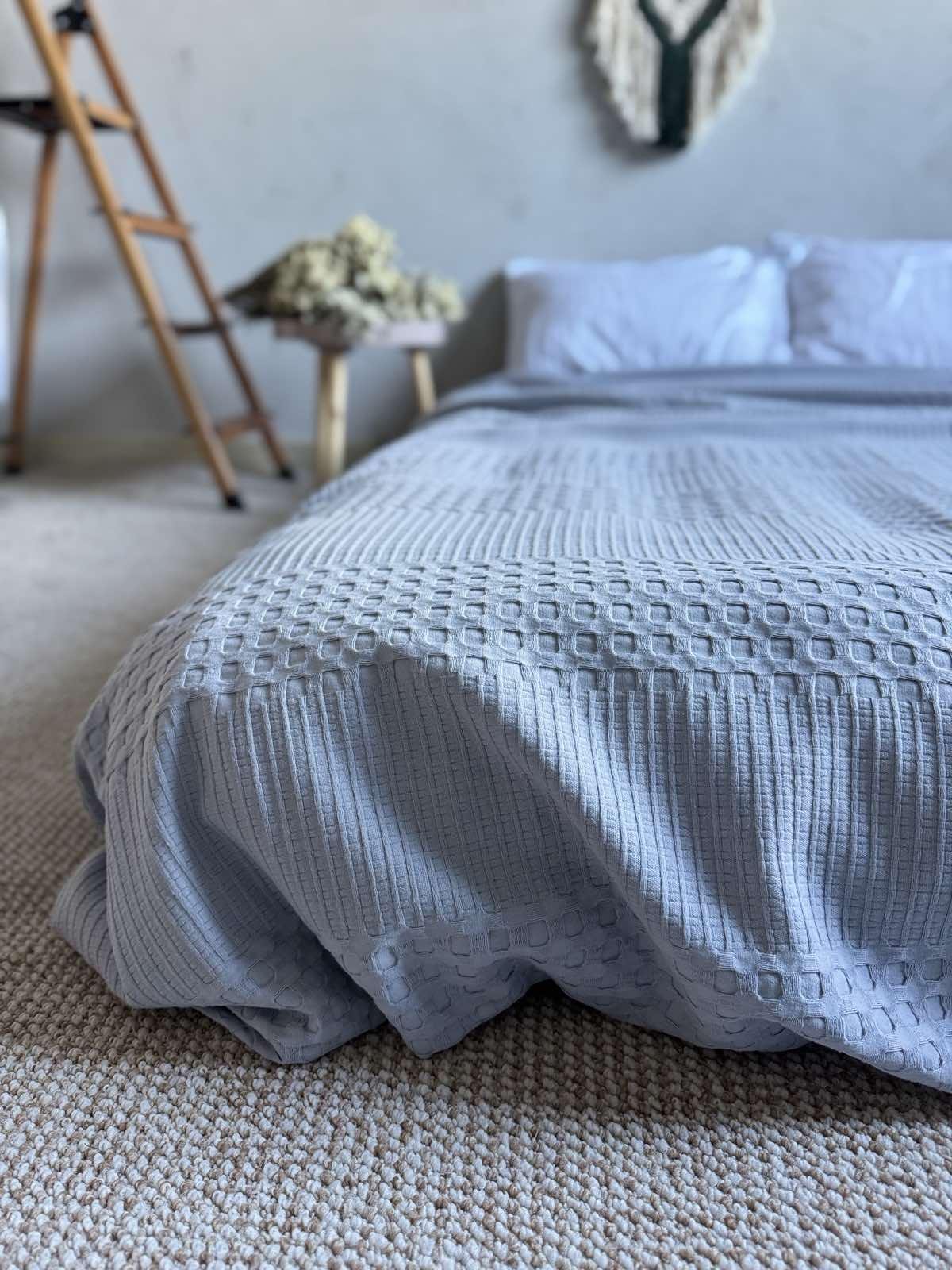Покрывало вафельное Марокко 230х280 см Серый (18094370)