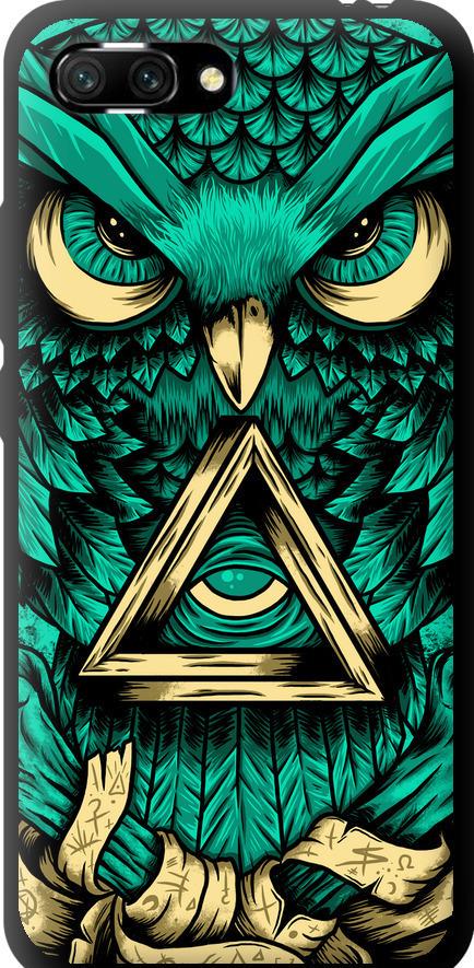 Чехол на Huawei Honor 10 Сова Арт-тату (3971b-1496-42517)