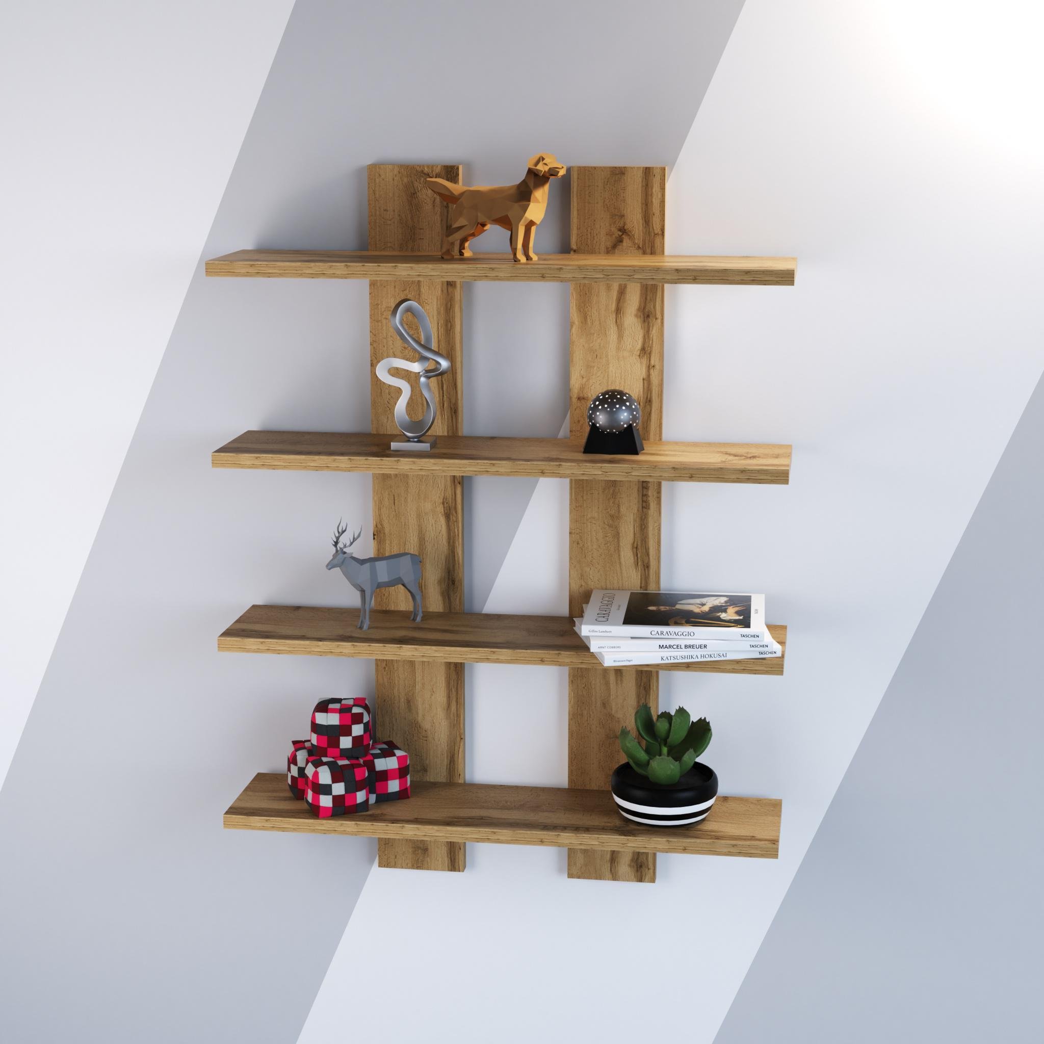 Полка подвесная П-4 600х120х800 мм Дуб Тахо (23003)