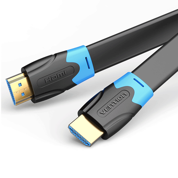 Плоский кабель HDMI Vention HDMI 2,0 кабель PVC Upgrade 0,5 м Черный (AAKBD)