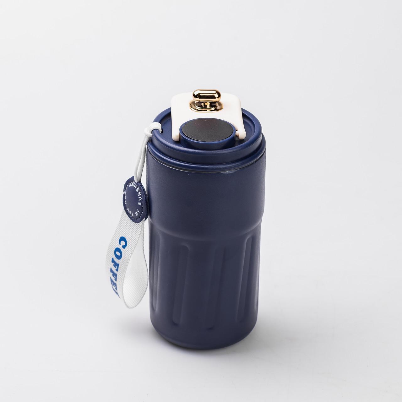 Термокружка Coffee с датчиком температуры 500 мл Синий (5448)