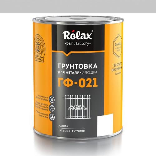 Ґрунтовка для металу ГФ-021 Rolax 2,8 кг Сірий (2734)