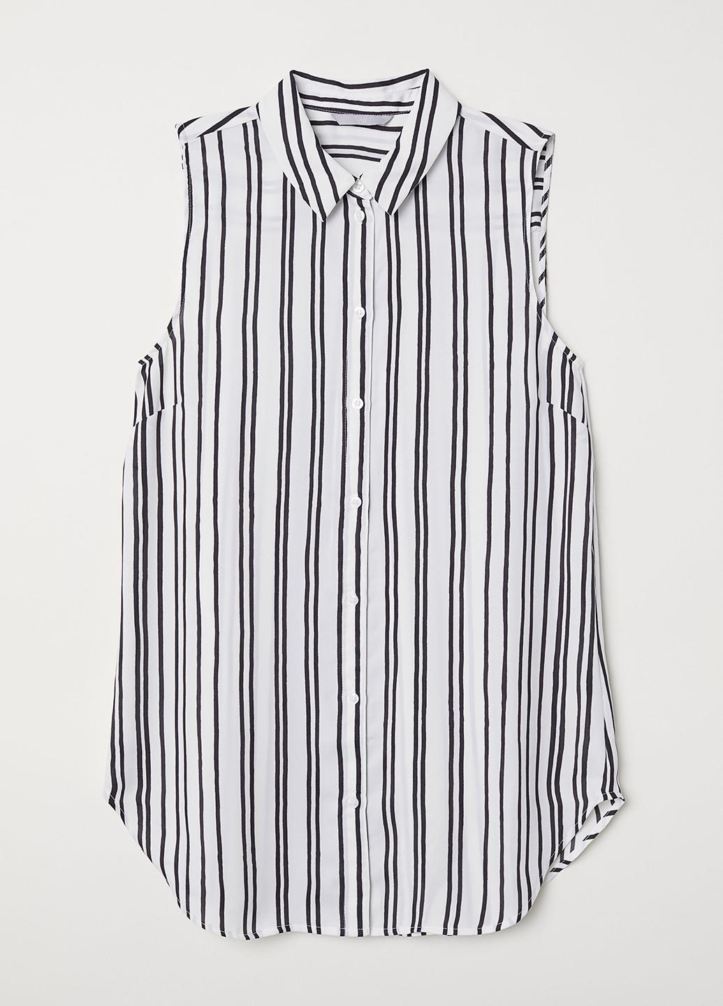 Блуза H&M Полоска р. 42 Черно-белый (3895354) Блуза H&M Полоска р. 42 Черно-белый (3895354)