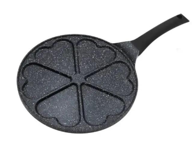 Сковорода для оладий Edenberg EB-7514 алюминиевая в форме сердечек 27 см (57-46-EB-7514)