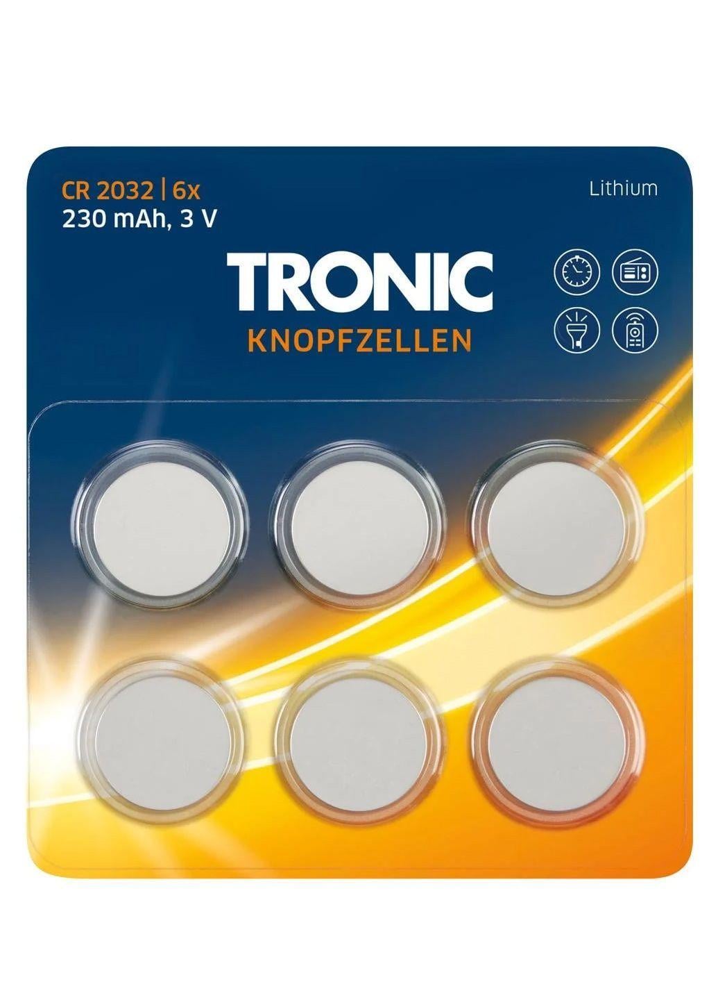 Батарейки Tronic CR 2032 Lithium 3V 6 шт. (1657605695)
