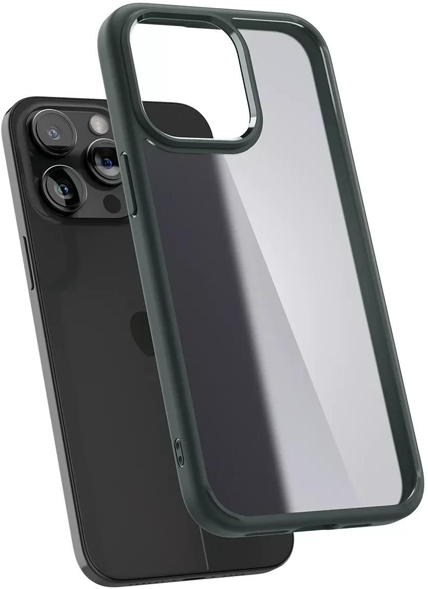 Чехол противоударный Spigen Ultra Hybrid для Iphone 15 Pro Max 6,7" Frost Green ACS06569 Чехол противоударный Spigen Ultra Hybrid для Iphone 15 Pro Max 6,7" Frost Green ACS06569