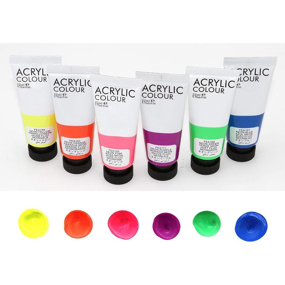 Акриловые краски художественные неон/металлик/глиттер 22 мл 48 цветов (37-112016) - фото 6