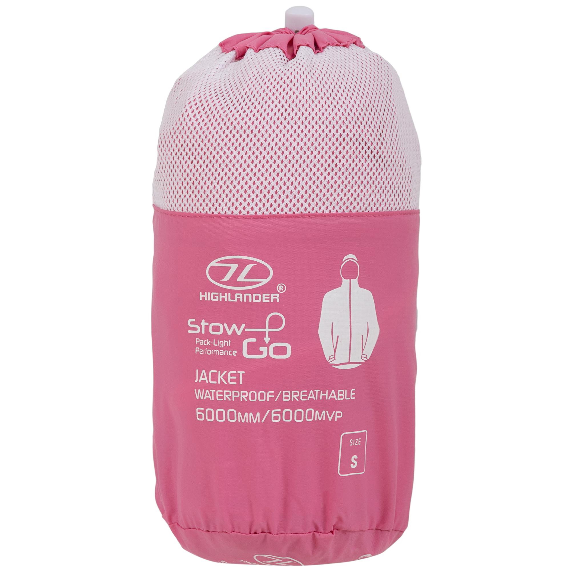 Вітровка жіноча Highlander Stow & Go Pack Away Rain Jacket 6000 мм S Pink (JAC077L-PK-S) - фото 8