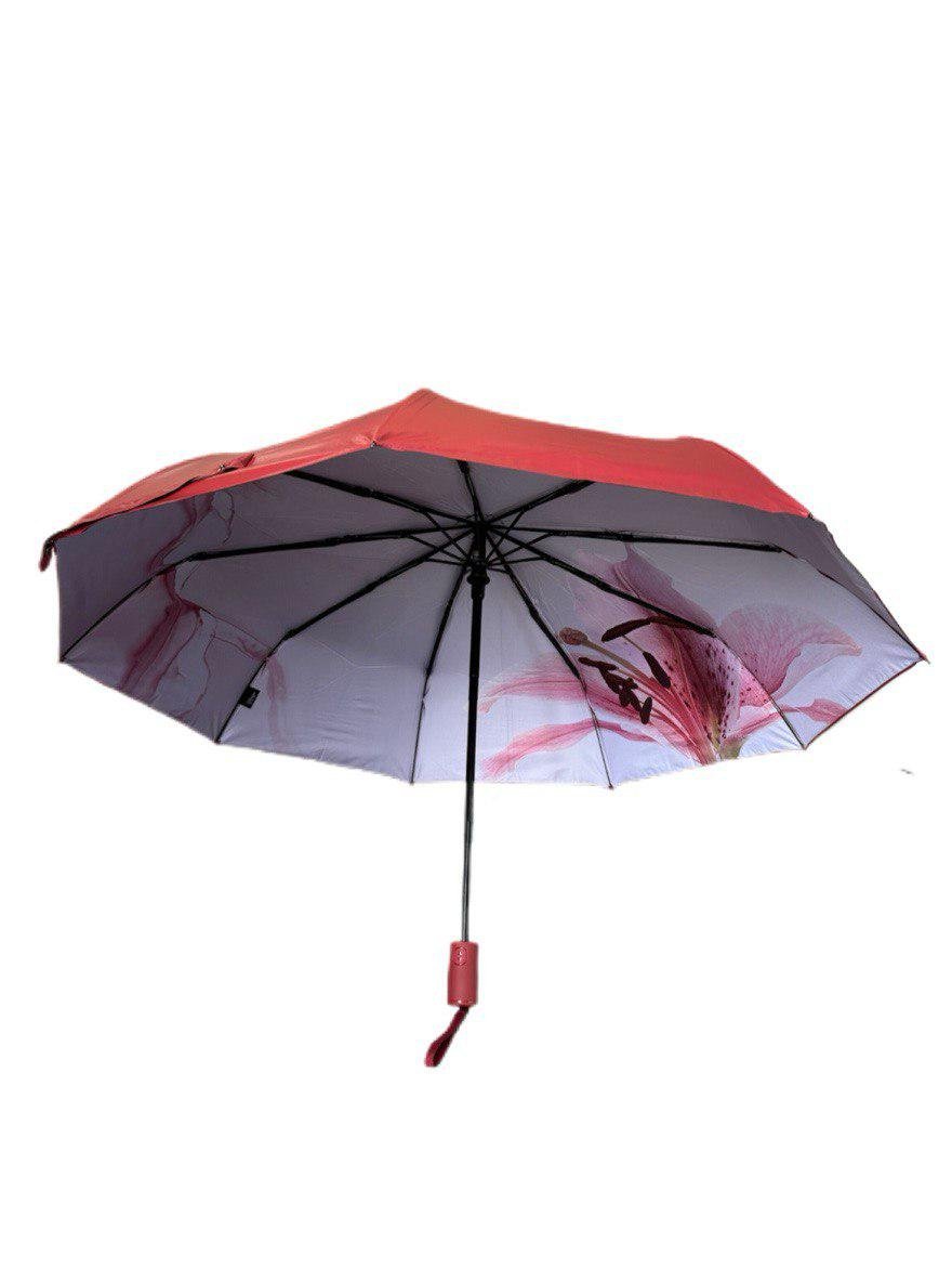 Парасолька автоматична жіноча Unique з квітами 9 спиць Бордовий (3009/4) - фото 6 Парасолька автоматична жіноча Unique з квітами 9 спиць Бордовий (3009/4) - фото 6