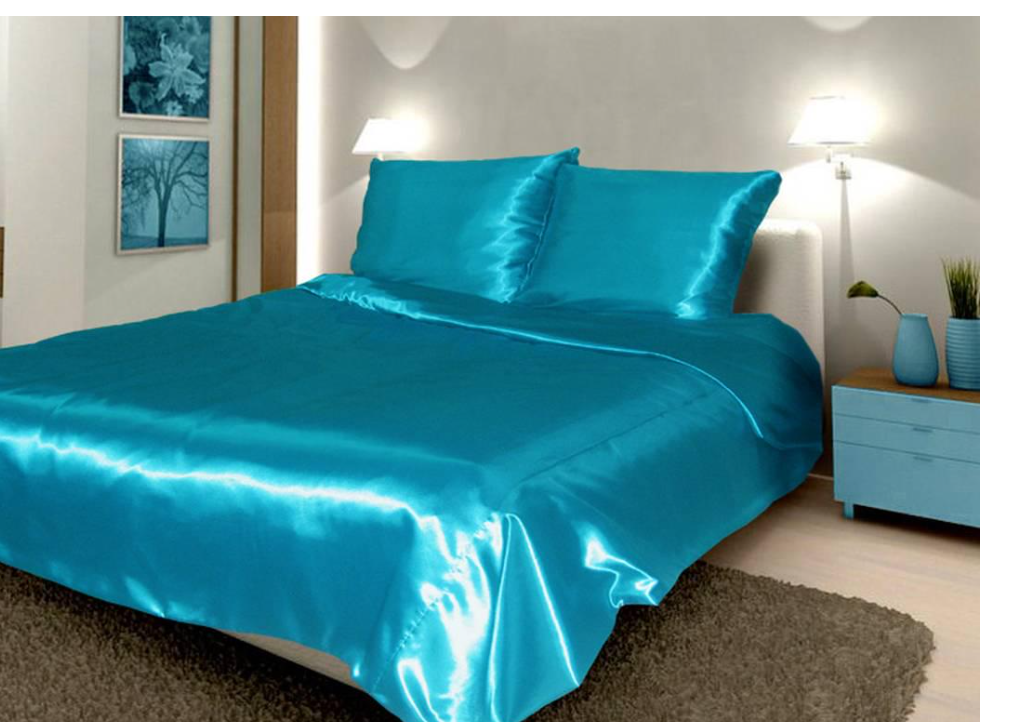 Комплект постельного белья полуторный Еней-плюс A0031 Голубой 