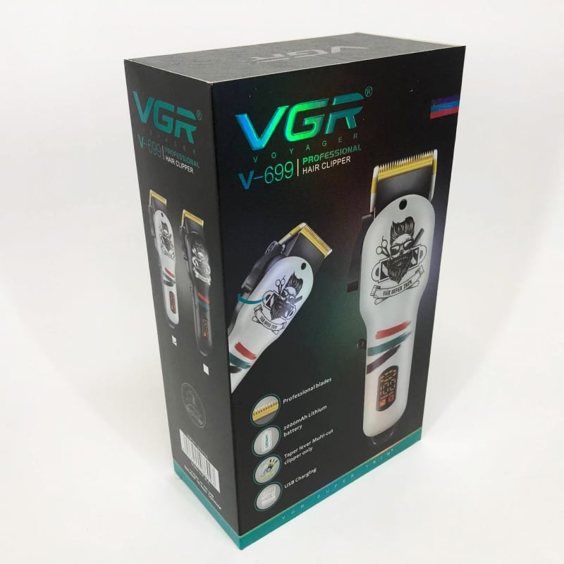 Машинка для стрижки настольная VGR V-699 LED дисплей 5 Вт White (tf5557) - фото 17