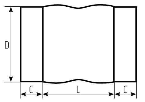 Вставка круглго перерізу гнучка d160 мм (1411-4) - фото 2 Вставка круглго перерізу гнучка d160 мм (1411-4) - фото 2
