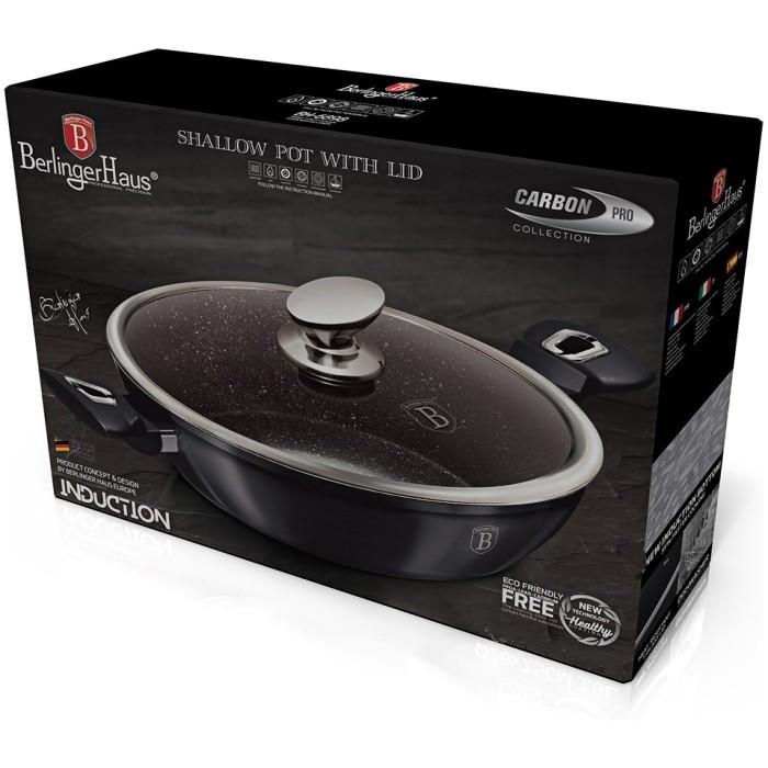 Сотейник Carbon Pro з антипригарним покриттям та жароміцною кришкою 3,8 л Фіолетовий (6898-BH) - фото 4 Сотейник Carbon Pro з антипригарним покриттям та жароміцною кришкою 3,8 л Фіолетовий (6898-BH) - фото 4