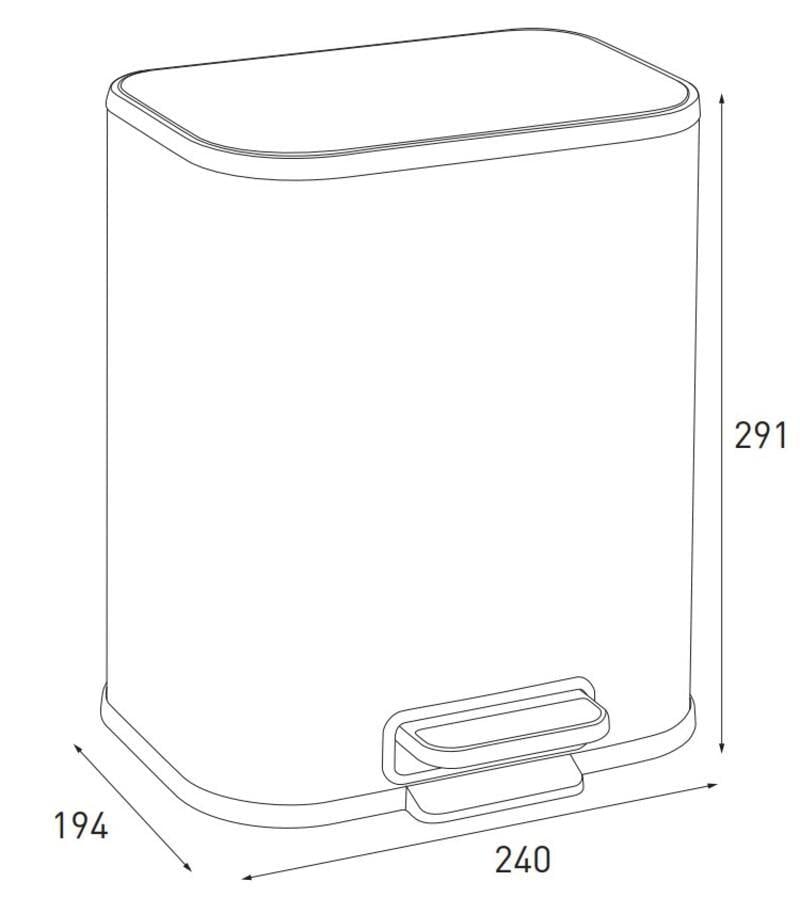 Ведро для мусора с плавным закрытием MIXXUS Cubic-TC0105 SS Color прямоугольное 5 л Нержавеющая сталь (OL-MI7088) - фото 10 Ведро для мусора с плавным закрытием MIXXUS Cubic-TC0105 SS Color прямоугольное 5 л Нержавеющая сталь (OL-MI7088) - фото 10