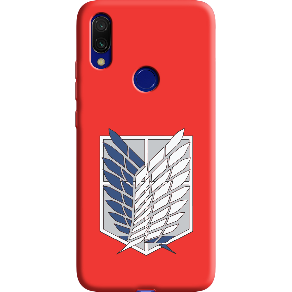 Чехол Boxface Xiaomi Redmi 7 Атака Титанов Крылья Свободы Красный силикон (36506-bk88-37060)