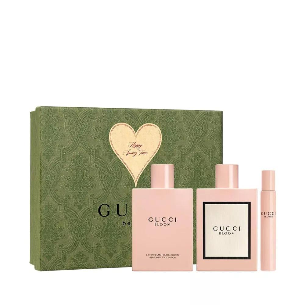 Парфюмированная вода для женщин Gucci Bloom 100 мл с лосьоном для тела 100 мл и парфюмированной водой 10 мл (2415) Парфюмированная вода для женщин Gucci Bloom 100 мл с лосьоном для тела 100 мл и парфюмированной водой 10 мл (2415)