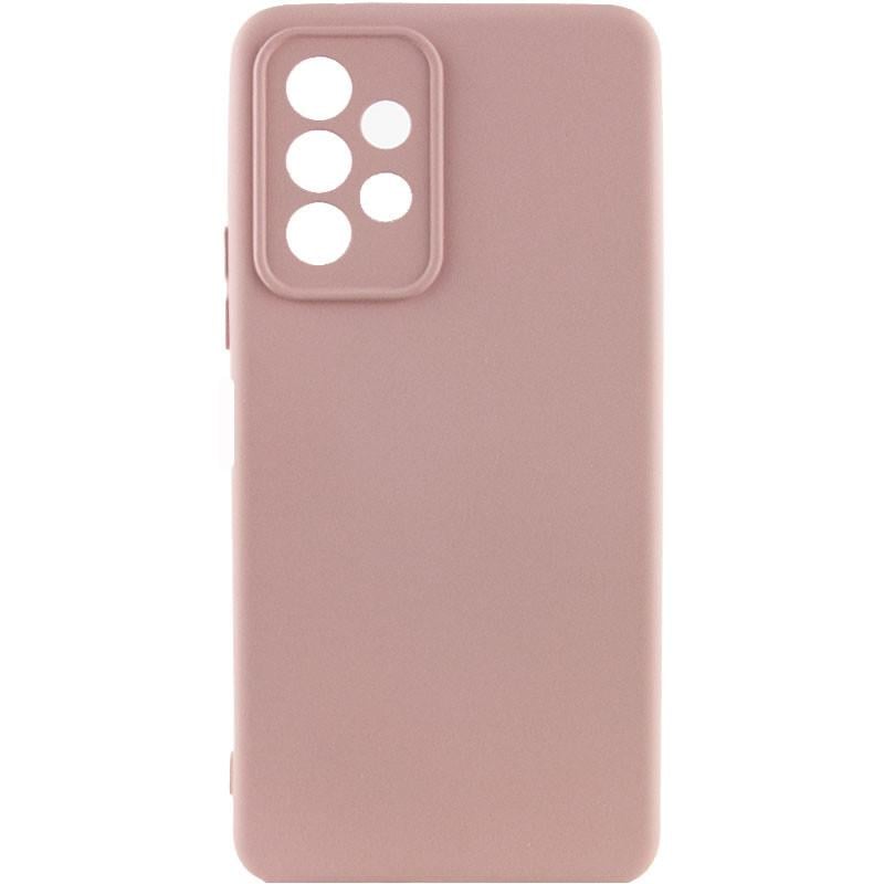 Противоударный чехол TPU GETMAN Liquid Silk Full Camera для Samsung Galaxy A33 5G Розовый / Pink Sand