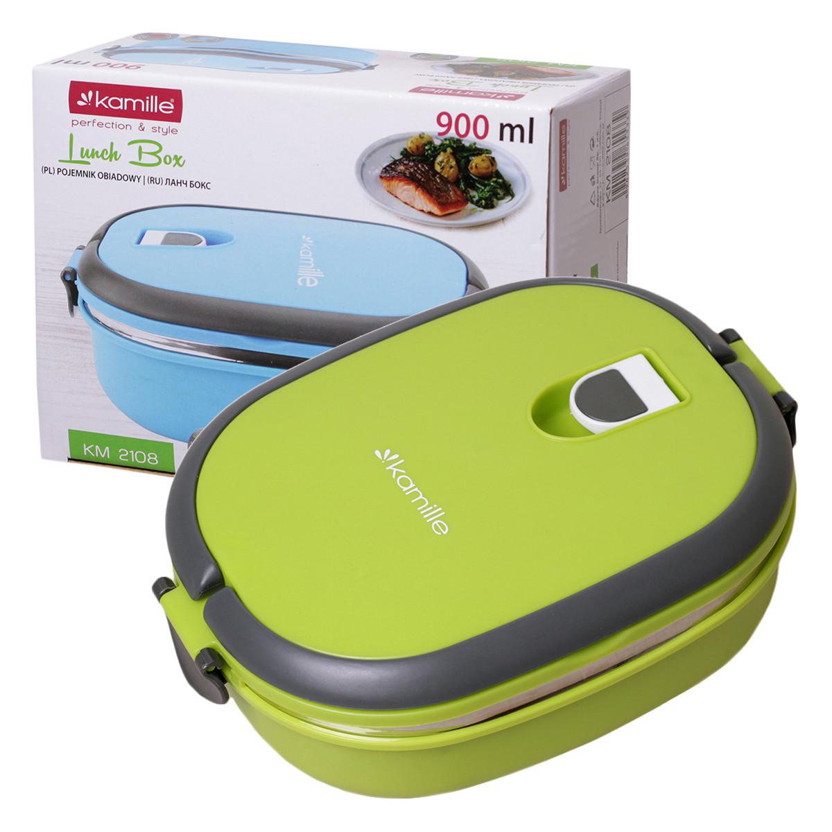 Ланч-бокс обеденный Kamille 900 мл Зеленый (KM-2108)